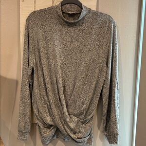 LOFT Gray Mockneck Sweater